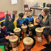 Tory in South Africa Tory teaching music in South Africa