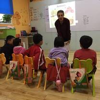 Playing flashcard games to drill vocabulary is always a big treat.