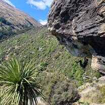 *successful* first lead climb in a cave 