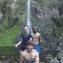 Beautiful waterfall deep in the Sabi mountains 