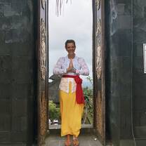 In a temple in Bali