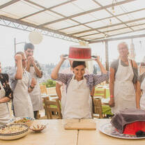 Cooking class at Beit Sitti in Amman, Jordan.