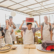 Cooking class at Beit Sitti in Amman, Jordan.