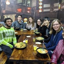 CLI students at the local mixed noodle shop