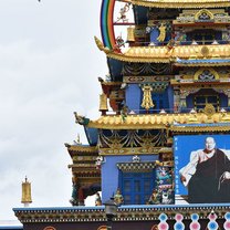 Image from Golden Temple, another stop on the weekend trip. Beautiful monastery with golden features and a rainbow arch.