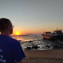 Colby was one of a small number of teachers who got up early to watch the sunrise the morning after our team building barbecue