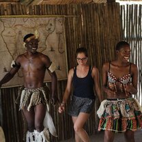 Dancing at the cultural village Dancing at the cultural village