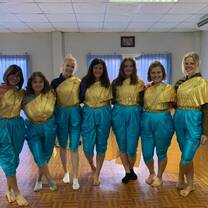 This was the Thai Traditional Dance class we had during  the break from teaching 