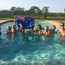 Australia day - a celebration in the pool Fun in the house pool