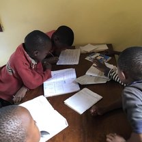 Kids studying 
