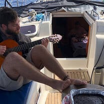 Guitar on sailboat