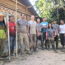 #ivhqthailand #IVHQ #themirrorfoundation #thailand My last mission for The Mirror Foundation was constructing a patio!! It was a difficult one... we had to carry lots of water buckets, sand, cement and rocks to prepare the concrete.
