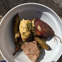 Pachamanca - a traditional meal cooked underground
