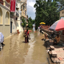 Another picture of the floods on one of the main streets in Assi. 