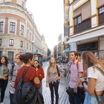 a history class at the University, that day the professor took students to visit the churches in Seville