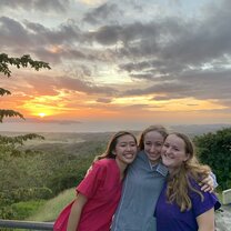 First clinic day: complete! Clinic day 1, done! Nice way to end the day, seeing the pretty sunset.