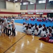 Shaniya, an RVF International participant, capturing a festive holiday performance at her school in Alicante, Spain, highlighting the joy of teaching and celebrating traditions while living abroad.