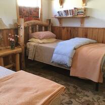 Cozy cabins welcome you after a day in the saddle.
