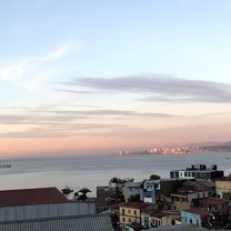 A view of sunset over Valparaiso