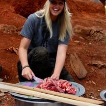 Preparing the meat for cooking