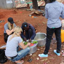 Having the street children prepare along with us