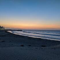 The view at sunset from the beach only a 5 minute walk from the house 
