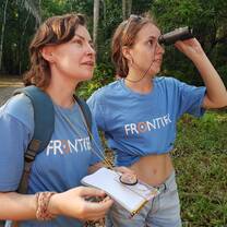 Volunteers bird watching 