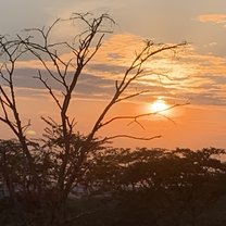 Sunset over Queen Elizabeth national park