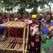 Building sanitation racks from local materials 