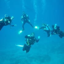 After a science diving session
