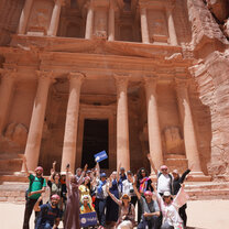 Wafid Suudents in The Rose City of Petra