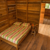 One of the private bedrooms at Hoja Nueva.