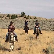 Riding like a cowgirl through the preerie