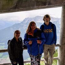 Ice Cave View Our view from hiking up/down the mountain where the ice cave was.