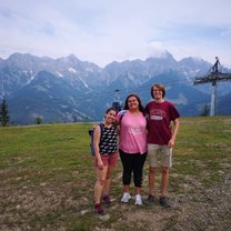 An outlook area ontop of a local Mountain in Austria!