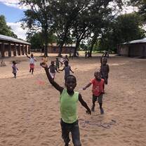 Some of the students from Nkope elementary school 