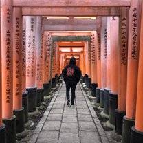Walking through the gates of Fushimi Inari-taisha 