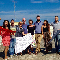 Students dancing pizzica