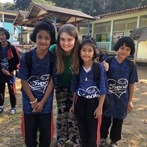 Teaching the kids at the school  The bonds that I formed with some of the kids were unforgettable. They were the cutest!!