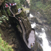Stairs down to rapids