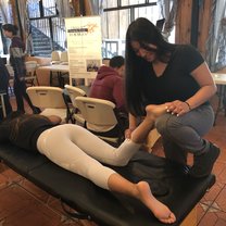 Learning physical therapy techniques 
