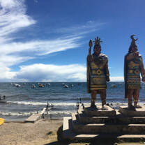 Lake Titicaca Sun God and Moon Goddess