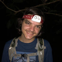 Volunteer/ intern with insect on face