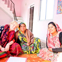 Volunteer with Indian women