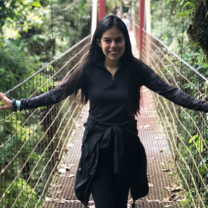 Hanging out on a suspension bridge in a cloud forest!