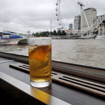 a cup of tea on the boat party