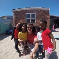 Me and the children with funny face