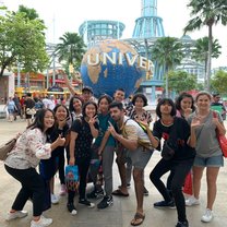 Me in Singapore with some of my students on a school trip