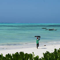 Man walking on the beach
