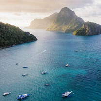 View of islands in the Philippines